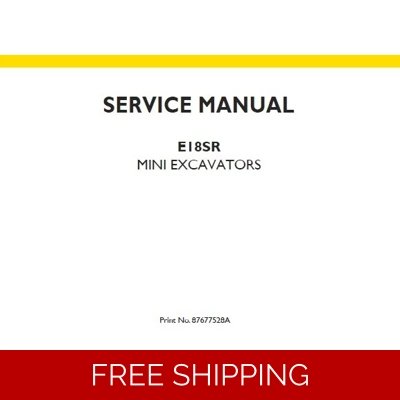 NEW HOLLAND E18SR MINI CRAWLER EXCAVATOR SERVICE REPAIR MANUAL